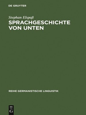 cover image of Sprachgeschichte von unten